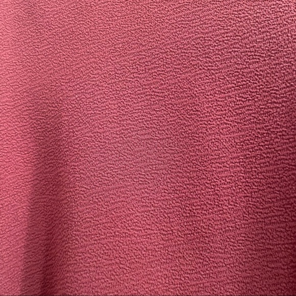 Pink Rose Burgundy Top with Rolled Sleeve Detail size S - Picture 3 of 5